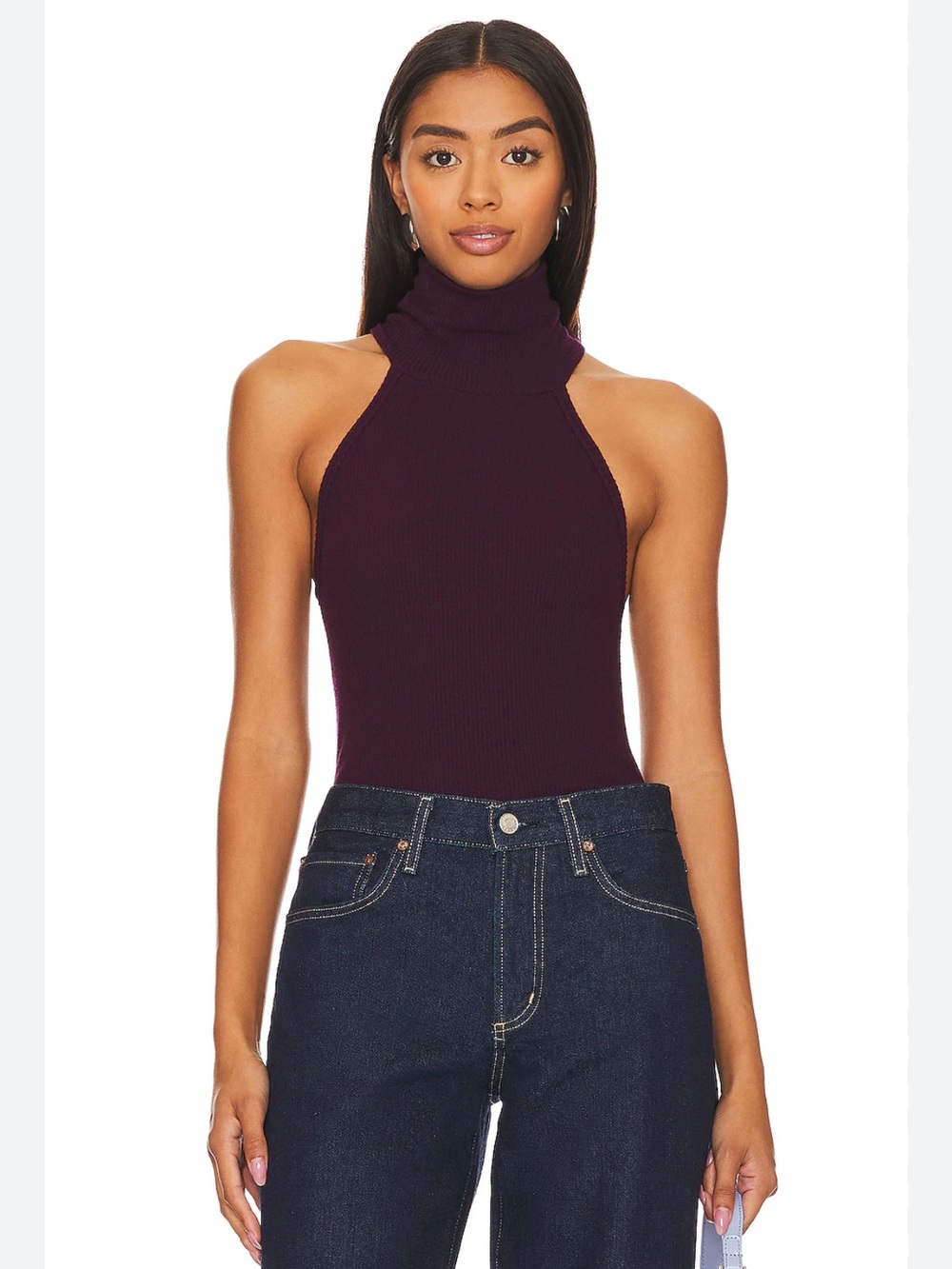 Michael Lauren Romulus Tank Deep Merlot Size Large